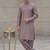 Peach soft heavy silk sequins embroidered kurta pajama