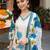 women floral printed regular cotton kurta with trousers & with dupatta