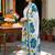 women floral printed regular cotton kurta with trousers & with dupatta