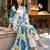 women floral printed regular cotton kurta with trousers & with dupatta