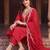 women ethnic motifs embroidered regular liva kurta with trousers & with dupatta