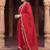women ethnic motifs embroidered regular liva kurta with trousers & with dupatta