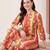 women printed cotton kurta with trousers