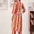 women printed cotton kurta with trousers