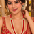 Red kundan pearl necklace set with tikka