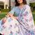 women floral printed empire cotton kurta with trousers & with dupatta