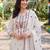 women ethnic motifs embroidered regular thread work cotton kurta with trousers & with dupatta