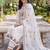 women ethnic motifs embroidered regular thread work cotton kurta with trousers & with dupatta