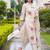 women floral printed regular cotton kurta with trousers & with dupatta