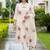 women floral printed regular cotton kurta with trousers & with dupatta