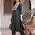 women ethnic motifs embroidered regular thread work liva kurta with trousers & with dupatta