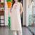 women floral embroidered regular kurta with trousers