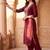 women ethnic motifs embroidered regular thread work liva kurta with trousers