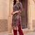 women ethnic motifs printed regular cotton kurta with trousers