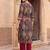 women ethnic motifs printed regular cotton kurta with trousers
