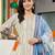 women ethnic motifs printed regular kurta with trousers & with dupatta