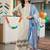 women ethnic motifs printed regular kurta with trousers & with dupatta