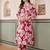 women floral printed regular cotton kurta with trousers