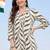 women printed regular kurta with trousers