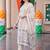 women ethnic motifs printed regular cotton kurta with trousers & with dupatta