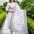 women ethnic motifs embroidered regular thread work cotton kurta with trousers & with dupatta