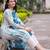 women dyed regular cotton kurta with trousers & with dupatta
