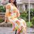 women printed regular cotton kurta with trousers