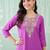 women ethnic motifs embroidered regular thread work kurta with trousers