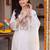 women floral embroidered regular thread work liva kurta with trousers & with dupatta