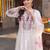 women floral embroidered regular thread work kurta with trousers & with dupatta