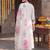 women floral embroidered regular thread work kurta with trousers & with dupatta