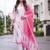 women ethnic motifs printed regular cotton kurta with trousers & with dupatta