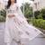 women floral printed empire cotton kurta with trousers & with dupatta