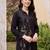 women ethnic motifs embroidered regular thread work kurta with trousers