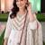 women ethnic motifs embroidered regular thread work cotton kurta with trousers & with dupatta