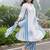 women floral printed regular cotton kurta with trousers & with dupatta