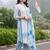 women floral printed regular cotton kurta with trousers & with dupatta