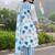 women floral printed regular cotton kurta with trousers & with dupatta