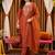 women ethnic motifs embroidered regular thread work liva kurta with trousers & with dupatta