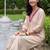 women ethnic motifs regular thread work liva kurta with trousers