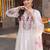 women floral embroidered regular thread work kurta with trousers & with dupatta