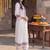 women floral embroidered regular thread work kurta with trousers & with dupatta