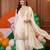 women ethnic motifs embroidered regular thread work kurta with palazzos & with dupatta