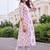 women ethnic motifs printed empire thread work cotton kurta with trousers