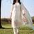 women floral embroidered regular thread work kurta with trousers & with dupatta