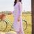 women ethnic motifs embroidered regular chikankari cotton kurta with trousers & with dupatta