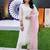 ethnic motifs embroidered regular thread work kurta with trousers & with dupatta