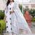 women printed regular cotton kurta with trousers & with dupatta
