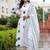 women printed regular cotton kurta with trousers & with dupatta