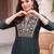 women ethnic motifs embroidered regular thread work liva kurta with trousers & with dupatta